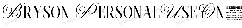 Bryson PersonalUseOn字体转换